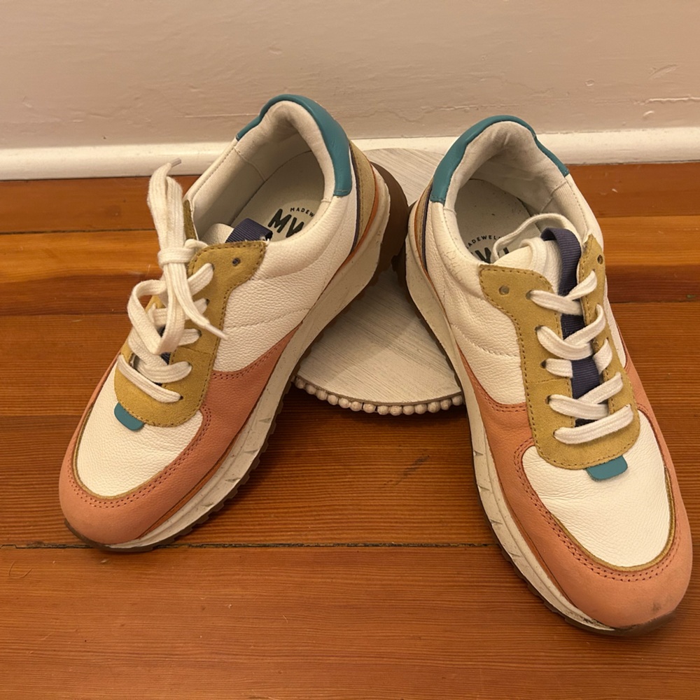 Madewell Kickoff Trainer Sneakers Retro Colorblock Size 6.5